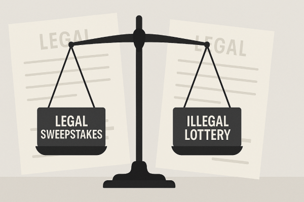 Visual representation of sweepstakes legal framework