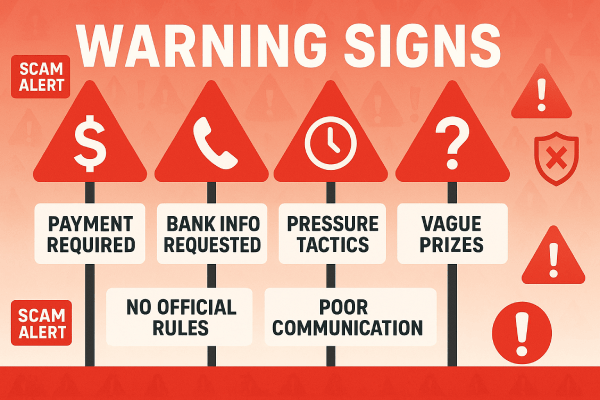 Warning signs of fraudulent sweepstakes